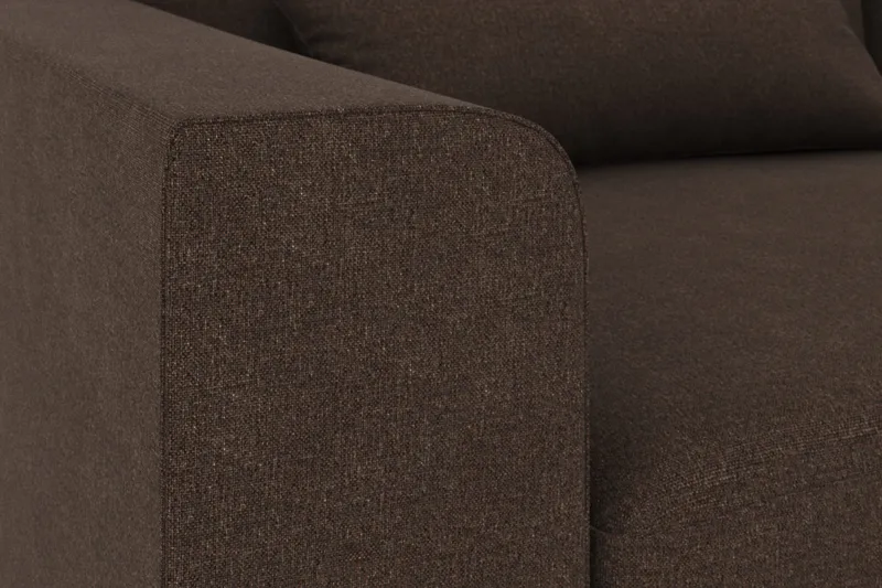 Copenhagen 4-sits Högervänd L-formad Schäslongsoffa i Tyg - Brun - Products - Möbler - Soffa - Divansoffa & schäslongsoffa - 4 sits soffa med divan