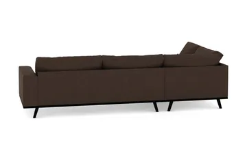 Copenhagen 4-sits Vänstervänd L-formad Schäslongsoffa i Tyg - Brun - Products - Möbler - Soffa - Divansoffa & schäslongsoffa - 4 sits soffa med divan