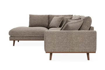 Copenhagen Premium 4-sits Vänstervänd L-formad Djup Schäslongsoffa i Chenille - Brun - Products - Möbler - Soffa - Divansoffa & schäslongsoffa - 4 sits soffa med divan