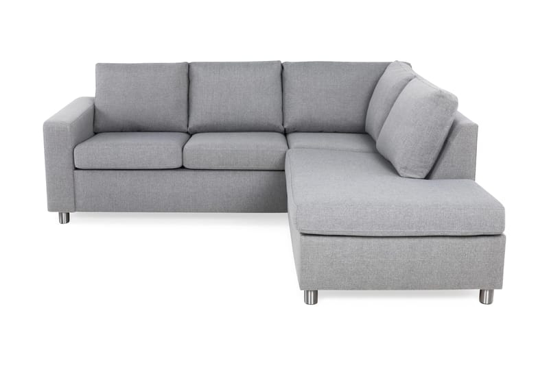 Crazy 3-sits Högervänd L-formad Schäslongsoffa i Tyg, Grå