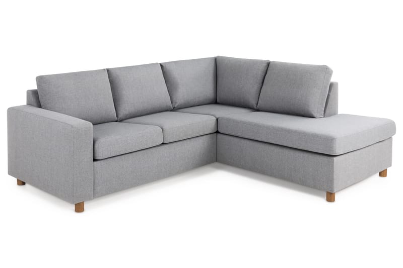 Crazy 3-sits Högervänd L-formad Schäslongsoffa i Tyg - Grå - Products - Möbler - Soffa - Divansoffa & schäslongsoffa - 2 sits soffa med divan