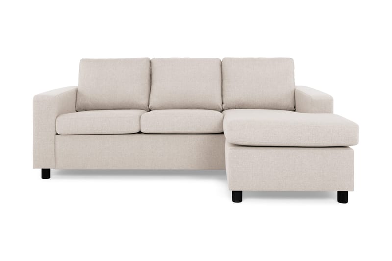Crazy 3-sits Vändbar L-formad Divansoffa i Tyg, Beige