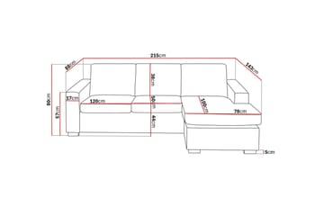 Crazy 3-sits Vändbar L-formad Divansoffa i Tyg - Grå - Products - Möbler - Soffa - Divansoffa & schäslongsoffa - 3 sits soffa med divan