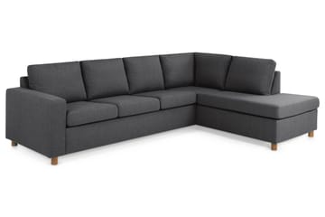 Crazy 4-sits Högervänd L-formad Schäslongsoffa i Tyg - Mörkgrå - Products - Möbler - Soffa - Divansoffa & schäslongsoffa - 3 sits soffa med divan
