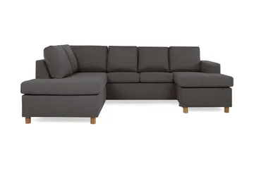 Crazy 4-sits Vänstervänd U-formad Small Soffa med Divan och Schäslong i Tyg