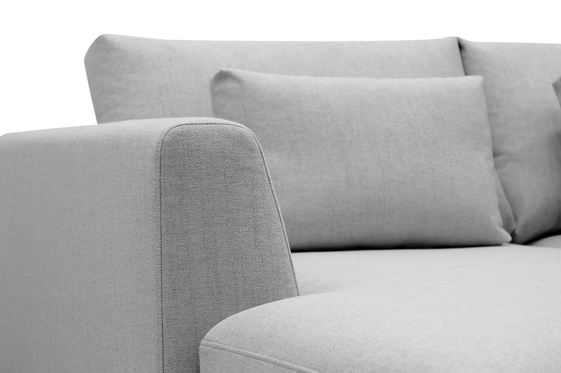 Florenz 4-sits Högervänd U-formad Soffa med Divan och Schäslong i Tyg - Ljusgrå - Products - Möbler - Soffa - Divansoffa & schäslongsoffa - 4 sits soffa med divan