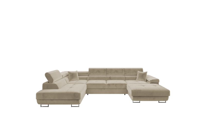 Gabina Soffa med Divan och Schäslong 4-sits, Beige