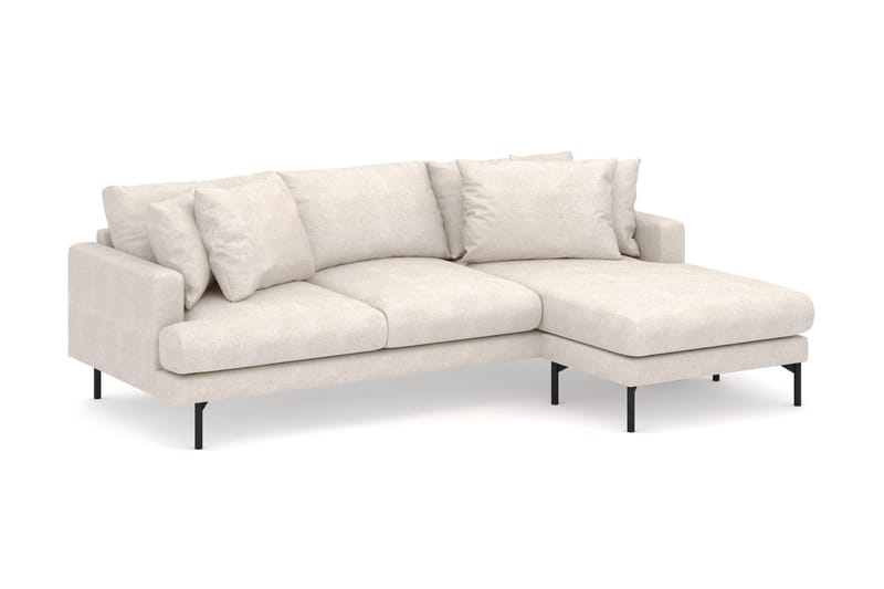 Menard 3-sits Högervänd L-formad Divansoffa i Tyg - Beige - Products - Möbler - Soffa - Divansoffa & schäslongsoffa - 4 sits soffa med divan