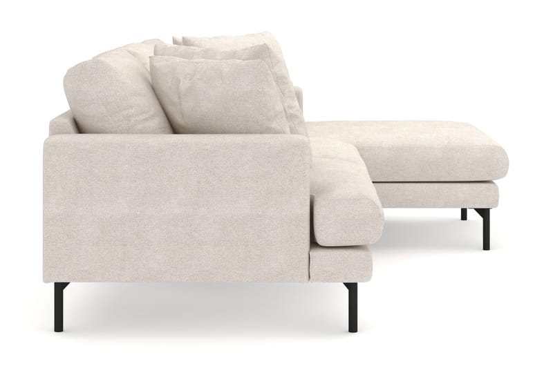 Menard 3-sits Högervänd L-formad Divansoffa i Tyg - Beige - Products - Möbler - Soffa - Divansoffa & schäslongsoffa - 4 sits soffa med divan