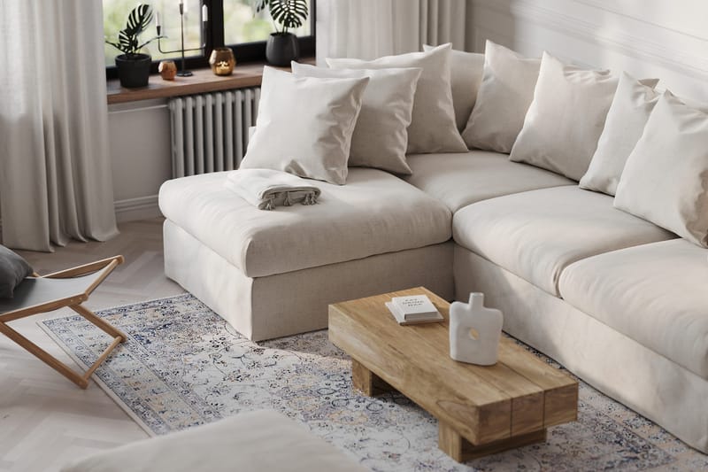 Menard 4-sits Vänstervänd L-formad Djup Schäslongsoffa i Tyg - Beige - Products - Möbler - Soffa - Divansoffa & schäslongsoffa - 4 sits soffa med divan