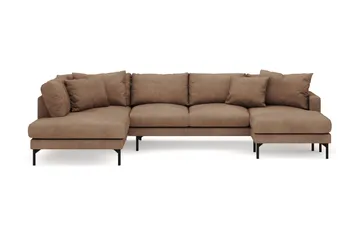 Menard 4-sits Vänstervänd Stor U-formad Djup Large Soffa med Divan och Schäslong i Manchester