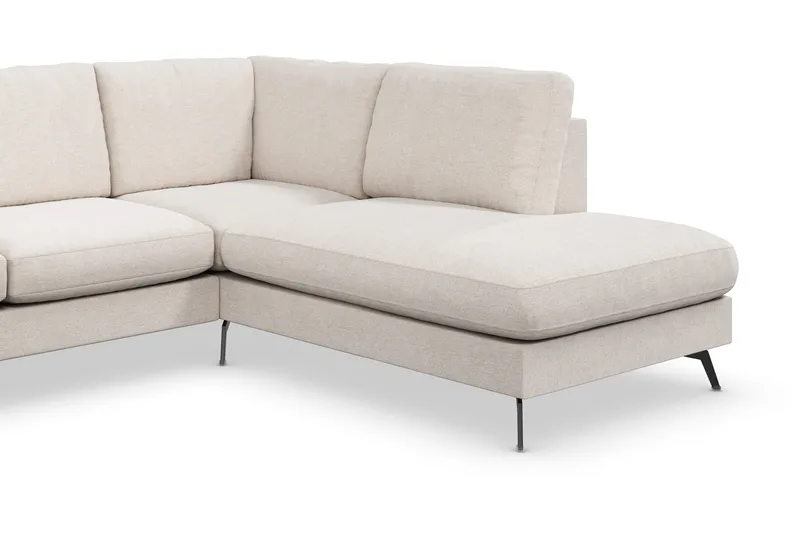 Ocean Lyx 4-sits Högervänd L-formad Schäslongsoffa i Tyg - Beige - Products - Möbler - Soffa - Divansoffa & schäslongsoffa - 4 sits soffa med divan