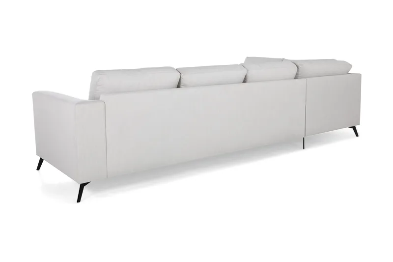 Ocean Lyx 4-sits Vänstervänd L-formad Schäslongsoffa i Tyg - Ljusgrå - Products - Möbler - Soffa - Divansoffa & schäslongsoffa - 4 sits soffa med divan