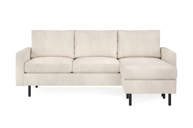 Peppe 3-sits Vändbar L-formad Divansoffa i Manchester, Beige