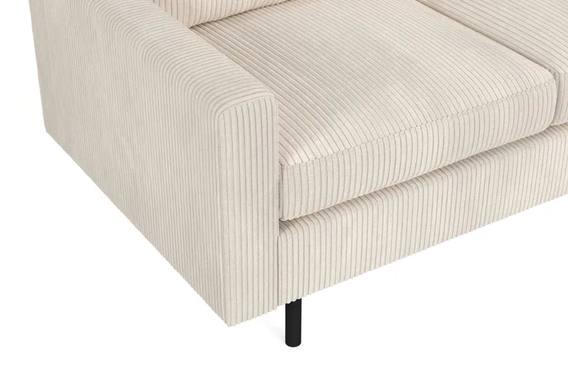 Peppe 3-sits Vändbar L-formad Divansoffa i Manchester - Beige - Products - Möbler - Soffa - Divansoffa & schäslongsoffa - 3 sits soffa med divan
