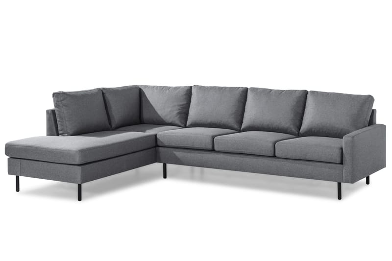 Peppe 4-sits Vänstervänd L-formad Schäslongsoffa i Tyg - Ljusgrå - Products - Möbler - Soffa - Divansoffa & schäslongsoffa - 4 sits soffa med divan