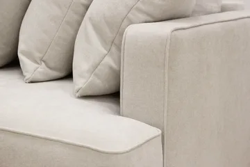 Rossita 4-sits Högervänd L-formad Djup Schäslongsoffa med Hel dyna i Tyg - Beige - Products - Möbler - Soffa - Divansoffa & schäslongsoffa - 4 sits soffa med divan