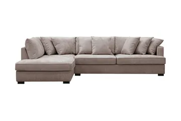 Rossita 4-sits Vänstervänd L-formad Djup Schäslongsoffa i Chenille