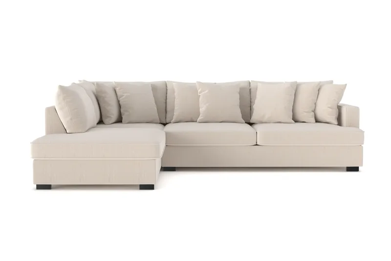Rossita 4-sits Vänstervänd L-formad Djup Schäslongsoffa i Manchester, Beige
