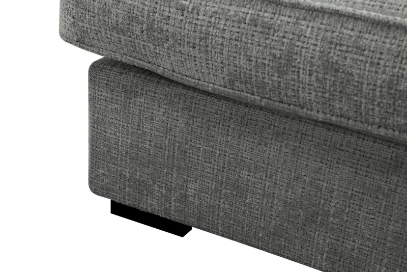 Rossita Lyx 4-sits Högervänd L-formad Extra Djup Schäslongsoffa i Chenille - Grå Chenille - Products - Möbler - Soffa - Divansoffa & schäslongsoffa - 4 sits soffa med divan