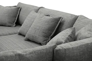 Rossita Lyx 4-sits Högervänd L-formad Extra Djup Schäslongsoffa i Chenille - Grå Chenille - Products - Möbler - Soffa - Divansoffa & schäslongsoffa - 4 sits soffa med divan