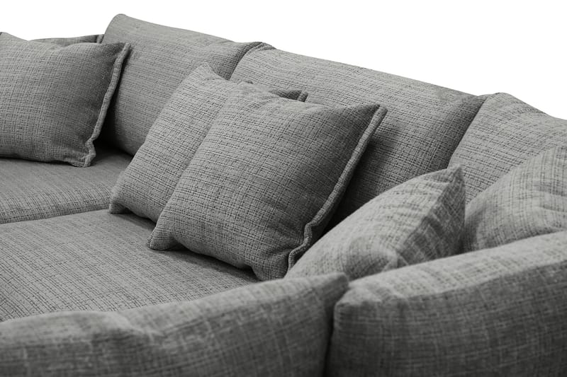 Rossita Lyx 4-sits Högervänd L-formad Extra Djup Schäslongsoffa i Chenille - Grå Chenille - Products - Möbler - Soffa - Divansoffa & schäslongsoffa - 4 sits soffa med divan