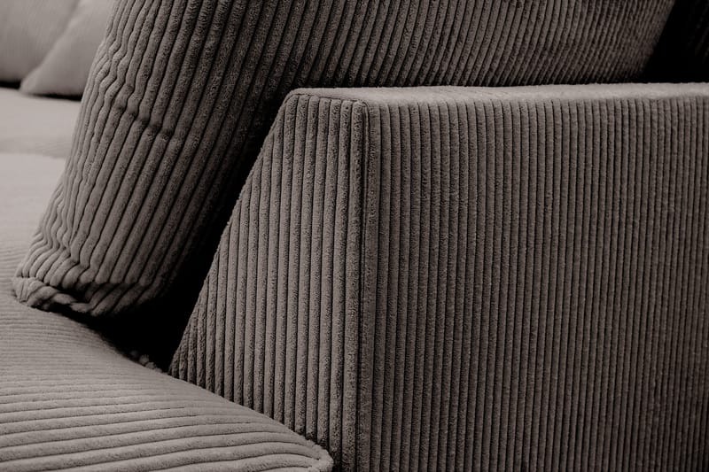 Rossita Lyx 4-sits Högervänd L-formad Extra Djup Schäslongsoffa i Manchester - Mörkgrå Manchester - Products - Möbler - Soffa - Divansoffa & schäslongsoffa - 4 sits soffa med divan
