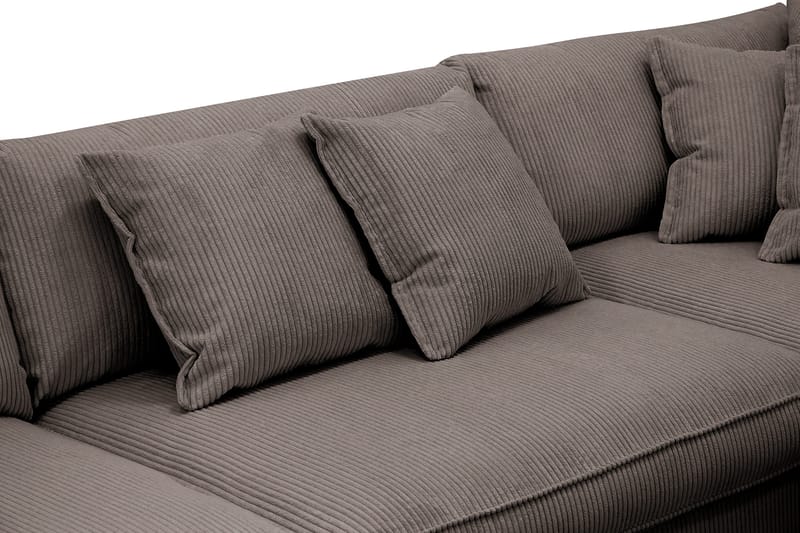 Rossita Lyx 4-sits Högervänd L-formad Extra Djup Schäslongsoffa i Manchester - Mörkgrå Manchester - Products - Möbler - Soffa - Divansoffa & schäslongsoffa - 4 sits soffa med divan