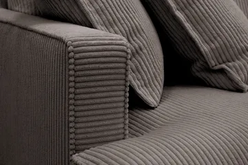 Rossita Lyx 4-sits Högervänd L-formad Extra Djup Schäslongsoffa i Manchester - Mörkgrå Manchester - Products - Möbler - Soffa - Divansoffa & schäslongsoffa - 4 sits soffa med divan