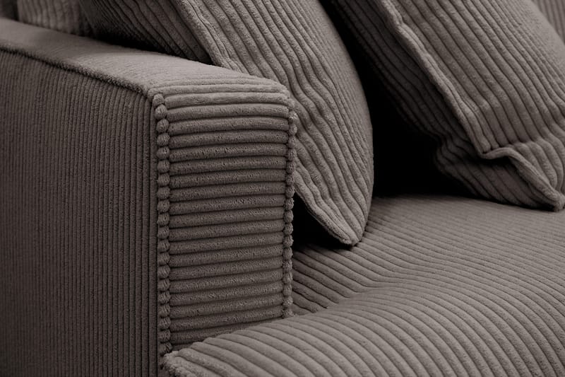 Rossita Lyx 4-sits Högervänd L-formad Extra Djup Schäslongsoffa i Manchester - Mörkgrå Manchester - Products - Möbler - Soffa - Divansoffa & schäslongsoffa - 4 sits soffa med divan