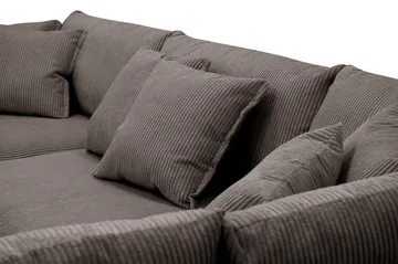 Rossita Lyx 4-sits Högervänd L-formad Extra Djup Schäslongsoffa i Manchester - Mörkgrå Manchester - Products - Möbler - Soffa - Divansoffa & schäslongsoffa - 4 sits soffa med divan