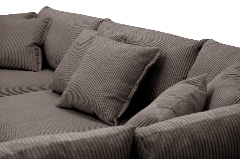 Rossita Lyx 4-sits Högervänd L-formad Extra Djup Schäslongsoffa i Manchester - Mörkgrå Manchester - Products - Möbler - Soffa - Divansoffa & schäslongsoffa - 4 sits soffa med divan