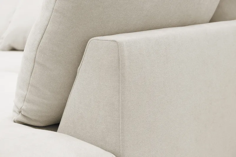 Rossita Lyx 4-sits Högervänd L-formad Extra Djup Schäslongsoffa i Tyg - Beige Tyg - Products - Möbler - Soffa - Divansoffa & schäslongsoffa - 4 sits soffa med divan