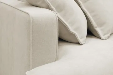 Rossita Lyx 4-sits Högervänd L-formad Extra Djup Schäslongsoffa i Tyg - Beige Tyg - Products - Möbler - Soffa - Divansoffa & schäslongsoffa - 4 sits soffa med divan