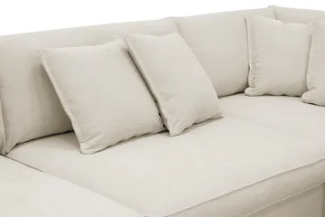 Rossita Lyx 4-sits Högervänd L-formad Extra Djup Schäslongsoffa i Tyg - Beige Tyg - Products - Möbler - Soffa - Divansoffa & schäslongsoffa - 4 sits soffa med divan