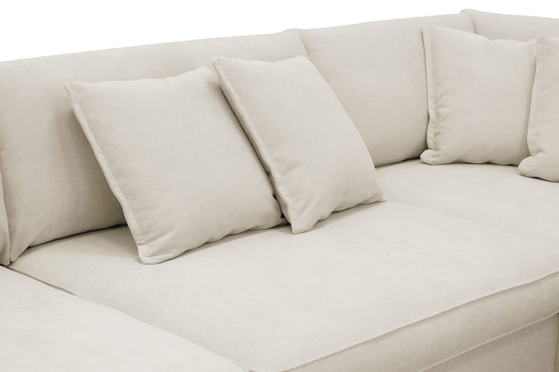 Rossita Lyx 4-sits Högervänd L-formad Extra Djup Schäslongsoffa i Tyg - Beige Tyg - Products - Möbler - Soffa - Divansoffa & schäslongsoffa - 4 sits soffa med divan