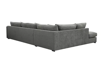 Rossita Lyx 4-sits Vänstervänd L-formad Extra Djup Schäslongsoffa i Chenille - Grå Chenille - Products - Möbler - Soffa - Divansoffa & schäslongsoffa - 4 sits soffa med divan