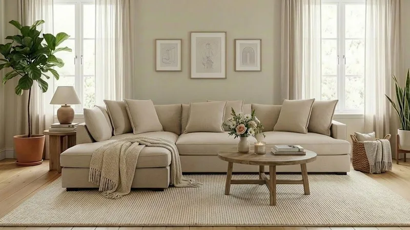 Rossita Lyx 4-sits Vänstervänd L-formad Extra Djup Schäslongsoffa i Manchester - Greige Manchester - Products - Möbler - Soffa - Divansoffa & schäslongsoffa - 4 sits soffa med divan