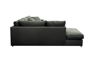 Rossita Lyx 4-sits Vänstervänd L-formad Extra Djup Schäslongsoffa i Manchester - Mörkgrön Manchester - Products - Möbler - Soffa - Divansoffa & schäslongsoffa - 4 sits soffa med divan
