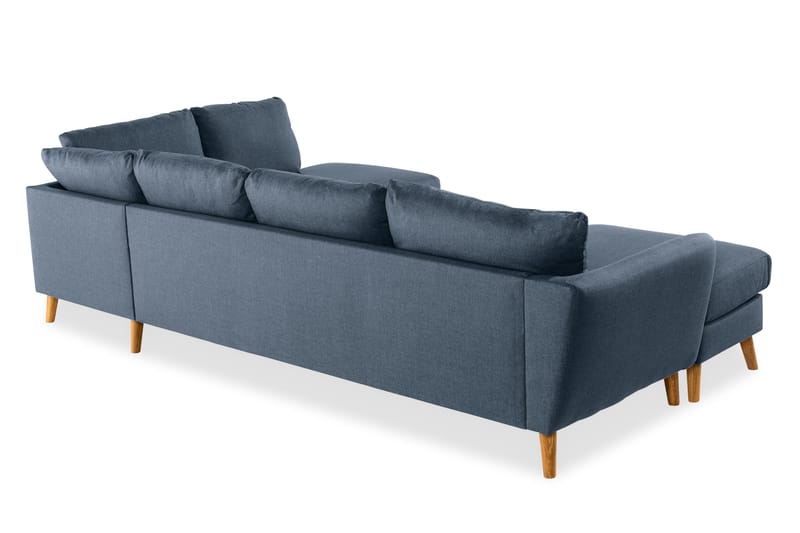 Trend 4-sits Högervänd U-formad Soffa med Divan och Schäslong i Tyg - Blå - Products - Möbler - Soffa - Divansoffa & schäslongsoffa - 4 sits soffa med divan