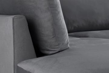 Trend 4-sits Vänstervänd L-formad Schäslongsoffa i Sammet - Ljusgrå - Products - Möbler - Soffa - Divansoffa & schäslongsoffa - 4 sits soffa med divan