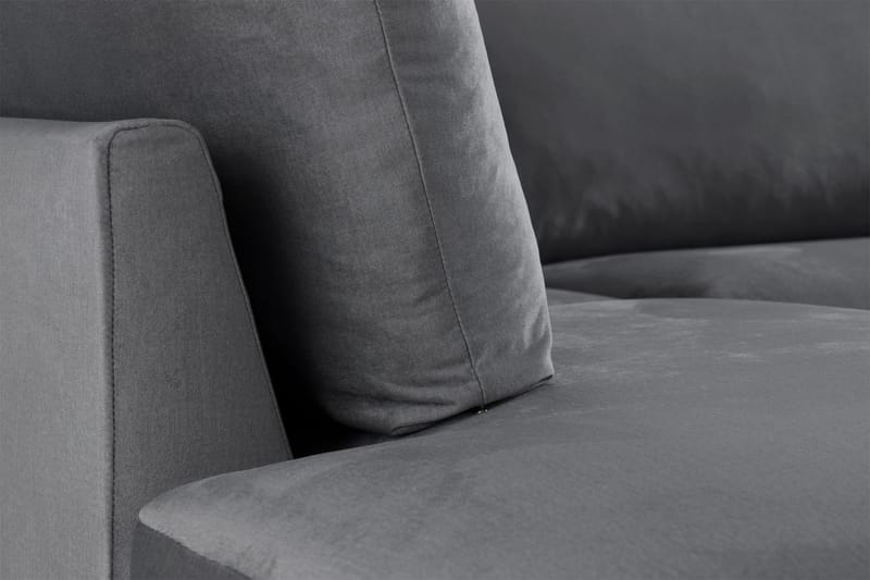 Trend 4-sits Vänstervänd L-formad Schäslongsoffa i Sammet - Ljusgrå - Products - Möbler - Soffa - Divansoffa & schäslongsoffa - 4 sits soffa med divan