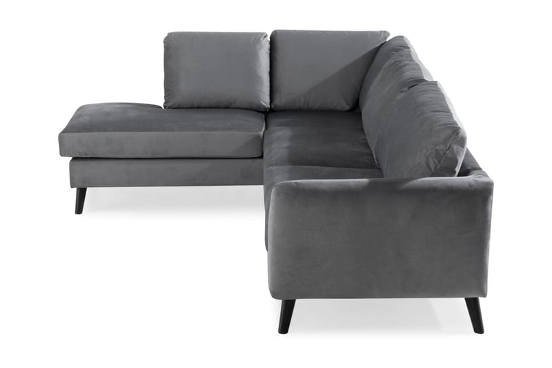 Trend 4-sits Vänstervänd L-formad Schäslongsoffa i Sammet - Ljusgrå - Products - Möbler - Soffa - Divansoffa & schäslongsoffa - 4 sits soffa med divan