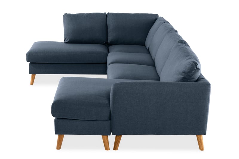 Trend 4-sits Vänstervänd U-formad Soffa med Divan och Schäslong i Tyg - Blå - Products - Möbler - Soffa - Divansoffa & schäslongsoffa - 4 sits soffa med divan