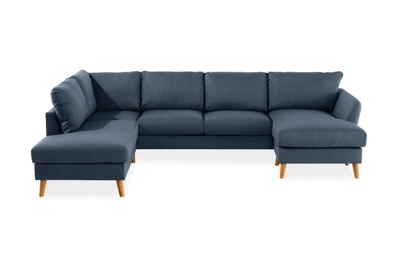 Trend 4-sits Vänstervänd U-formad Soffa med Divan och Schäslong i Tyg - Blå - Products - Möbler - Soffa - Divansoffa & schäslongsoffa - 4 sits soffa med divan