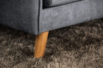Trend Lyx 3-sits Divansoffa Höger - Mörkgrå/Ek - Products - Möbler - Soffa - Divansoffa & schäslongsoffa - 4 sits soffa med divan