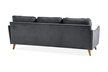 Trend Lyx 3-sits Divansoffa Höger - Mörkgrå/Ek - Products - Möbler - Soffa - Divansoffa & schäslongsoffa - 4 sits soffa med divan