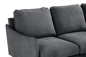 Trend Lyx 3-sits Divansoffa Höger - Mörkgrå/Ek - Products - Möbler - Soffa - Divansoffa & schäslongsoffa - 4 sits soffa med divan