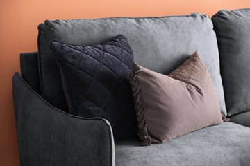 Trend Lyx 3-sits Divansoffa Höger - Mörkgrå/Ek - Products - Möbler - Soffa - Divansoffa & schäslongsoffa - 4 sits soffa med divan