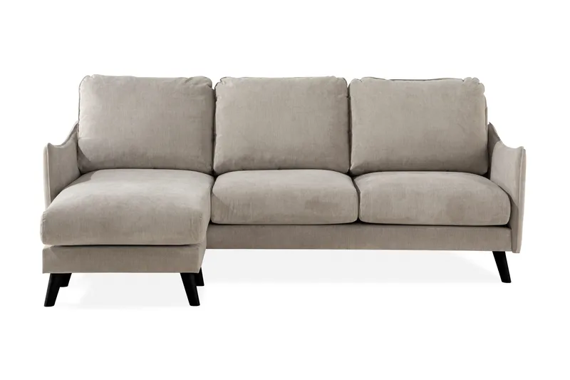 Trend Lyx 3-sits Vänstervänd L-formad Divansoffa i Tyg, Beige
